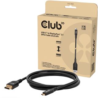 (&euro;15,45*/1m) 2.00m Club 3D Displayport 2.1 Anschlusskabel