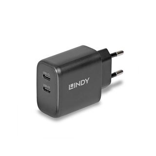 Lindy 65W USB 2 x Type C GaN Charger mit EU-Stecker
