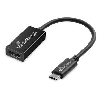 0.20m MediaRange USB-C zu HDMI Audio/Video Konverter, sw