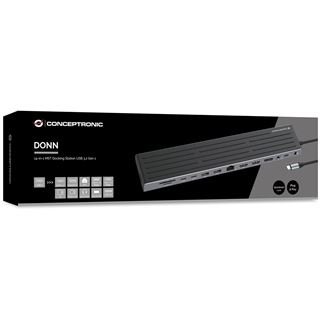 Conceptronic 14-1 Dock USB-C->2xHDMI/DP/2xUSB-C/+ 18cm sw