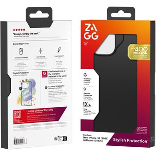 ZAGG CASES MILAN SNAP OPAQUE APPLE IPHONE BLACK