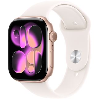 Apple Watch S11 Aluminium 46mm Rosegold (Sportarmband blassrosa) M/L