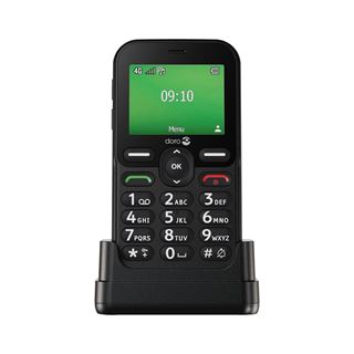 doro Leva E10 - schwarz 4G Mobiltelefon mit Secure-Button, HD-Voice,