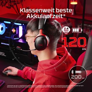 HyperX Headset A59Z0AA / Cloud III S Wireless Rot auf Schwarz