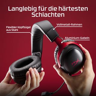 HyperX Headset A59Z0AA / Cloud III S Wireless Rot auf Schwarz