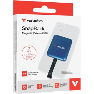 2TB Verbatim Snapback blau Extern USB 3.2 (32076)