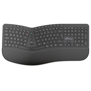 MediaRange ergonomische Multimedia Funk-Tastatur,QWERTZ, sw
