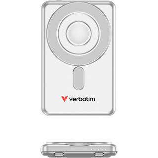 Verbatim Charge ?n? Go 2 USB-C cables 5000 Power Bank Silver