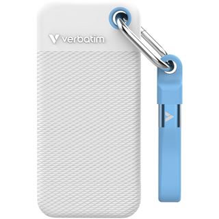 1TB Verbatim Pocket Summer Edition wei&szlig;/hellblau Extern USB 3.2