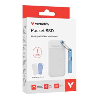1TB Verbatim Pocket Summer Edition wei&szlig;/hellblau Extern USB 3.2