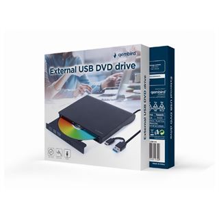 Gembird DVW EXT SLIM DVD-USB-031 black USB-C&3.1 DVD8x CD24x