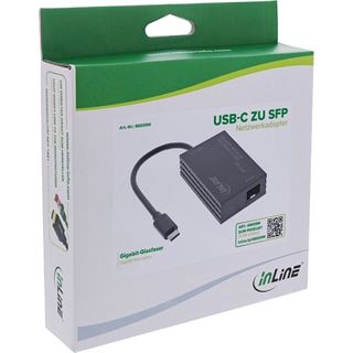 InLine USB-C zu SFP Gigabit Fiber Netzwerkadapter (10/100/1000 Mb/s)