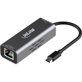 InLine USB-C zu RJ45 PoE-Adapter, mit &Uuml;berspannungsschutz