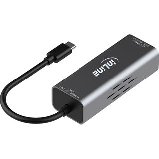 InLine USB-C zu RJ45 PoE-Adapter, mit &Uuml;berspannungsschutz
