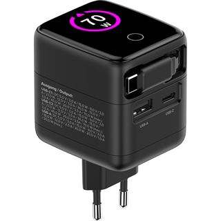 InLine USB Netzteil, 70W, GaN, USB-C PD + USB-A QC, Kabel 60cm,