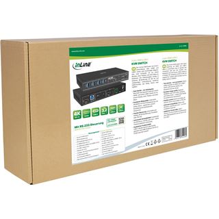 InLine KVM Switch, 2-fach, HDMI & USB-C, 4K60Hz, Umschalter