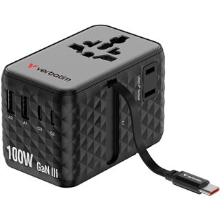 VERBATIM CHARGE 'N' TRAVEL 100W UNIVERSAL TRAVEL ADAPTER