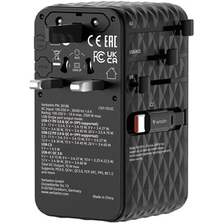 VERBATIM CHARGE 'N' TRAVEL 70W 2C RETRACTABLE UNIVERSAL