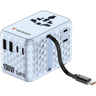 VERBATIM CHARGE 'N' TRAVEL 100W UNIVERSAL TRAVEL ADAPTER