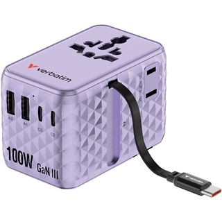 VERBATIM CHARGE 'N' TRAVEL 100W UNIVERSAL TRAVEL ADAPTER