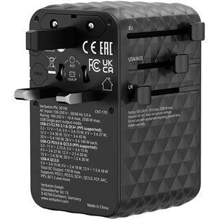 VERBATIM CHARGE 'N' TRAVEL 170W UNIVERSAL TRAVEL ADAPTER
