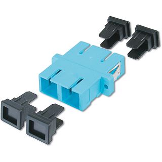 DIGITUS FO COUPLER DUPLEX SC TO SC MM OM3 AQUA CERAMIC SLEEVE