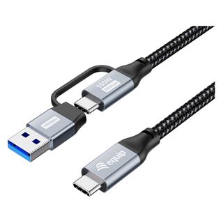 (&euro;11,90*/1m) 1.00m Equip USB-C Anschlusskabel USB 3.2 USB A + C