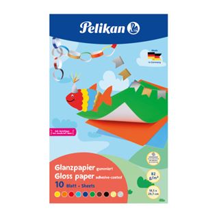 Pelikan Glanzpapier,gummiert 232 M/10 Mappe