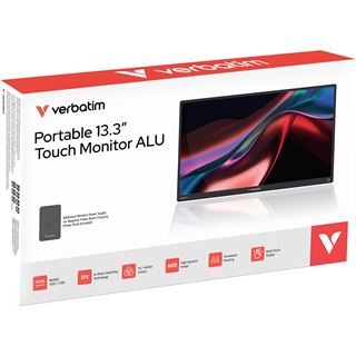 13.3" (33,79cm) Verbatim Touchscreen Monitor schwarz 1920x1200