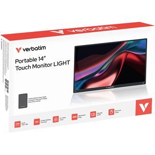 14" (35,56cm) Verbatim LIGHT Touchscreen Monitor schwarz