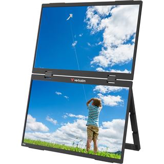 15,6" (39,62cm) Verbatim Essentials Dual Monitor schwarz 2x