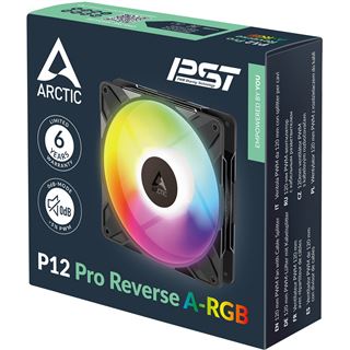 120x120x25mm Arctic P12 Pro Reverse A-RGB Black 3er-Pack retail