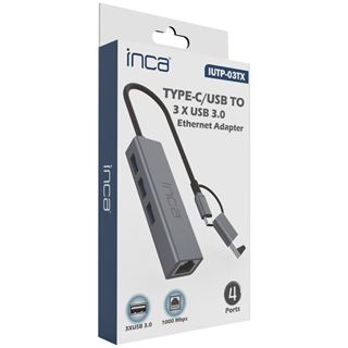 INCA Adapter IUTP-03TX Ethernet > USB und Typ-C 1000Mbit/s