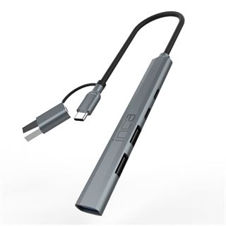 INCA Adapter IUTP-06TX USB C/A USB 3.0/2.0 + Typ-C, 100W