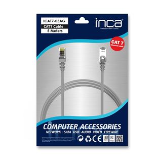 (&euro;1,78*/1m) 5.00m INCA Cat. 7 Patchkabel S/FTP RJ45 Stecker auf