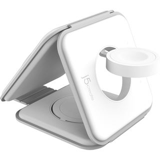 J5CREATE QI2 3-IN-1 MAGNETIC TRAVEL WIRELESS CHARGING STATION