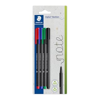 Staedtler Fineliner triplus rPP, sort. 4St BK