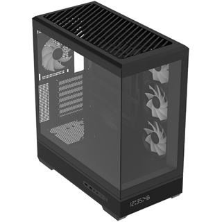 AeroCool P500B Digi Midi Tower ohne Netzteil schwarz