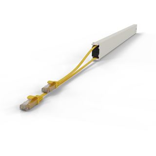 Patchbox Kassette Cat 6A 46HE UTP 2,5m gelb
