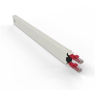 Patchbox Kassette Cat 6A 8HE UTP 0,8m rot