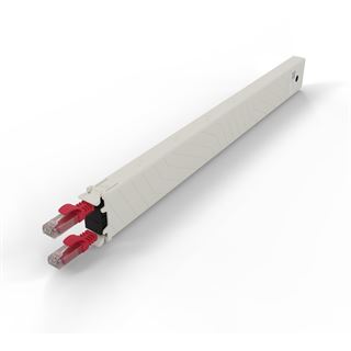 Patchbox Kassette Cat 6A 8HE UTP 0,8m rot