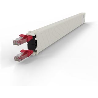 Patchbox Kassette Cat 6A 8HE UTP 0,8m rot