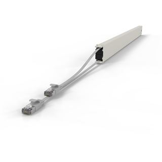 Patchbox Kassette Cat 6A 46HE STP 2,5m grau