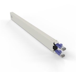 Patchbox Kassette Cat 6A 8HE STP 0,8m lila