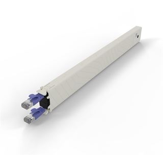 Patchbox Kassette Cat 6A 8HE STP 0,8m lila