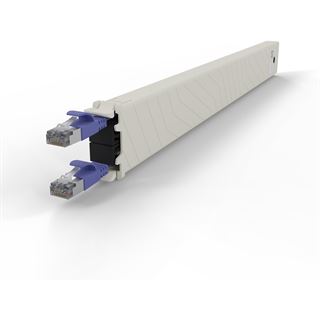 Patchbox Kassette Cat 6A 8HE STP 0,8m lila