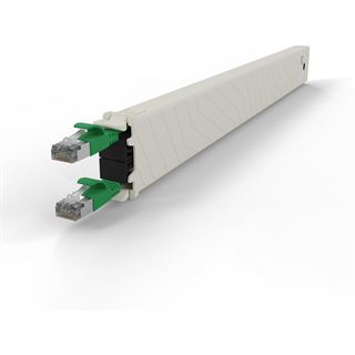 Patchbox Kassette Cat 6A 8HE STP 0,8m gr&uuml;n