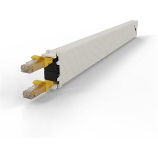 Patchbox Kassette Cat 6A 8HE UTP 0,8m gelb