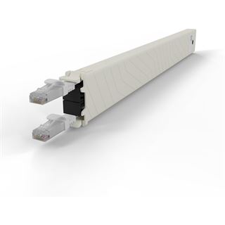 Patchbox Kassette Cat 6A 8HE UTP 0,8m wei&szlig;