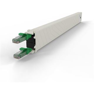 Patchbox Kassette Cat 6A 8HE UTP 0,8m gr&uuml;n